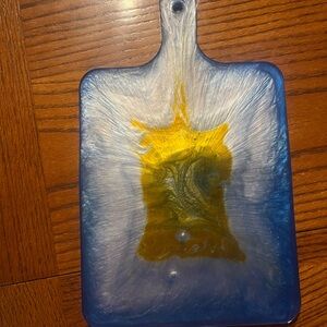 Abstract Blue and Yellow Art Cutting Board